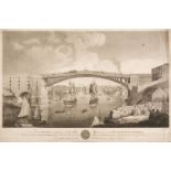 * Raffield (J.). West View..., and East view of the Cast Iron Bridge..., over the River Wear, 1798