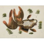 Chinese pith paintings. An album of twelve paintings of fish, circa 1850
