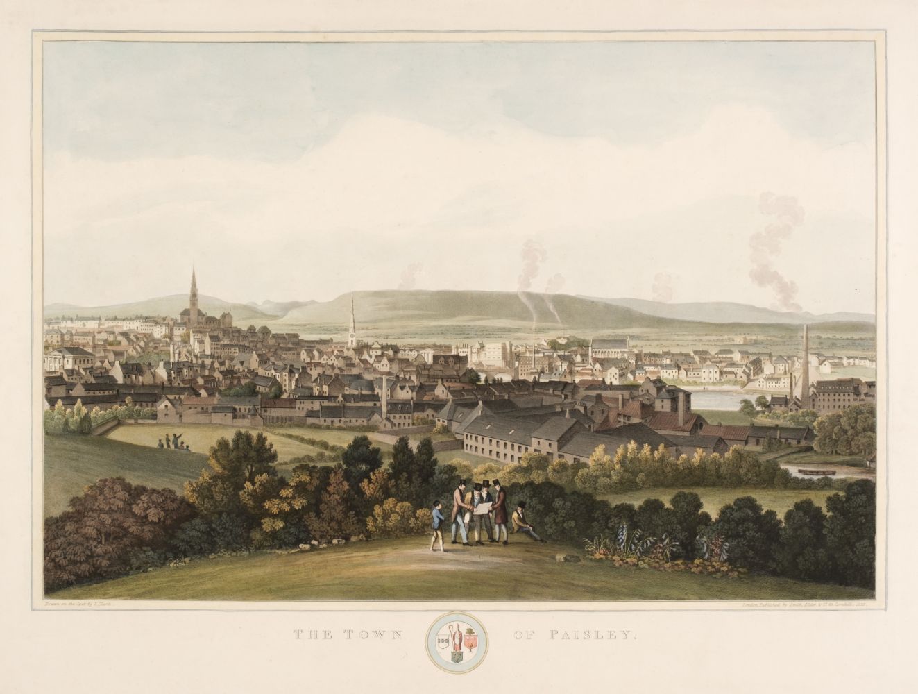 * Clark (John Heaviside, after). The Town of Paisley, London: Smith, Elder & Co., 1825