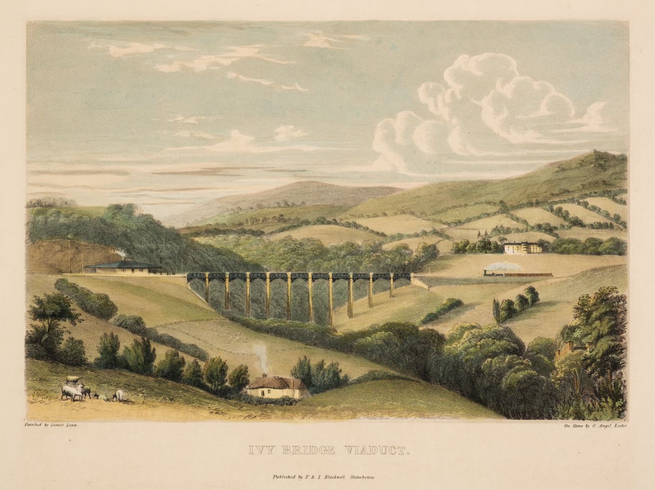* South Devon Railway. Ivy Bridge Viaduct, Stonehouse: F. & I. Blackwell, circa 1850