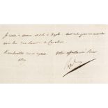 * Napoleon I (1769-1821). A very fine Letter Signed, ‘Napol’ Rambouillet, 10 September 1807,