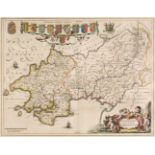 Wales. Blaeu (J.). Penbrochia Comitatus et Comitatus Caermaridunum, circa 1648