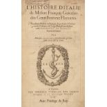 Guiccardini (Francesco). L'histoire d'Italie, 1st edition in French, 1568
