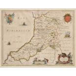 Wales. Blaeu (Johannes), Ceretica sive Cardiganensis..., and three others, circa 1645