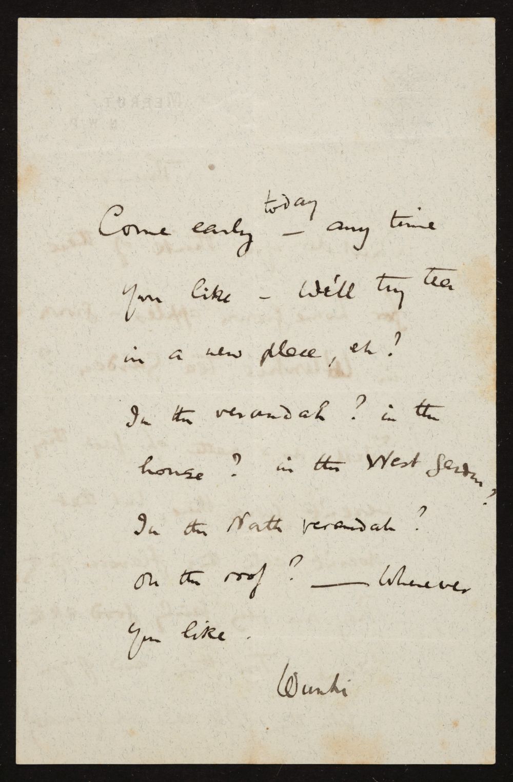 * Baden-Powell (Robert, 1st Baron, 1857-1941). Autograph Letter Signed, 'Wunhi', 1 November 1897