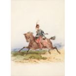 * Norie (Orlando, 1832 - 1901). Watercolour of 16th Lancers