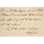 Wellington (Duke of). Autograph letter signed to Sir Charles Stuart, 1811, partly unpublished