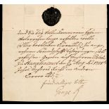 * George II (1683-1760), King of Great Britain and Ireland 1727-60. Letter Signed
