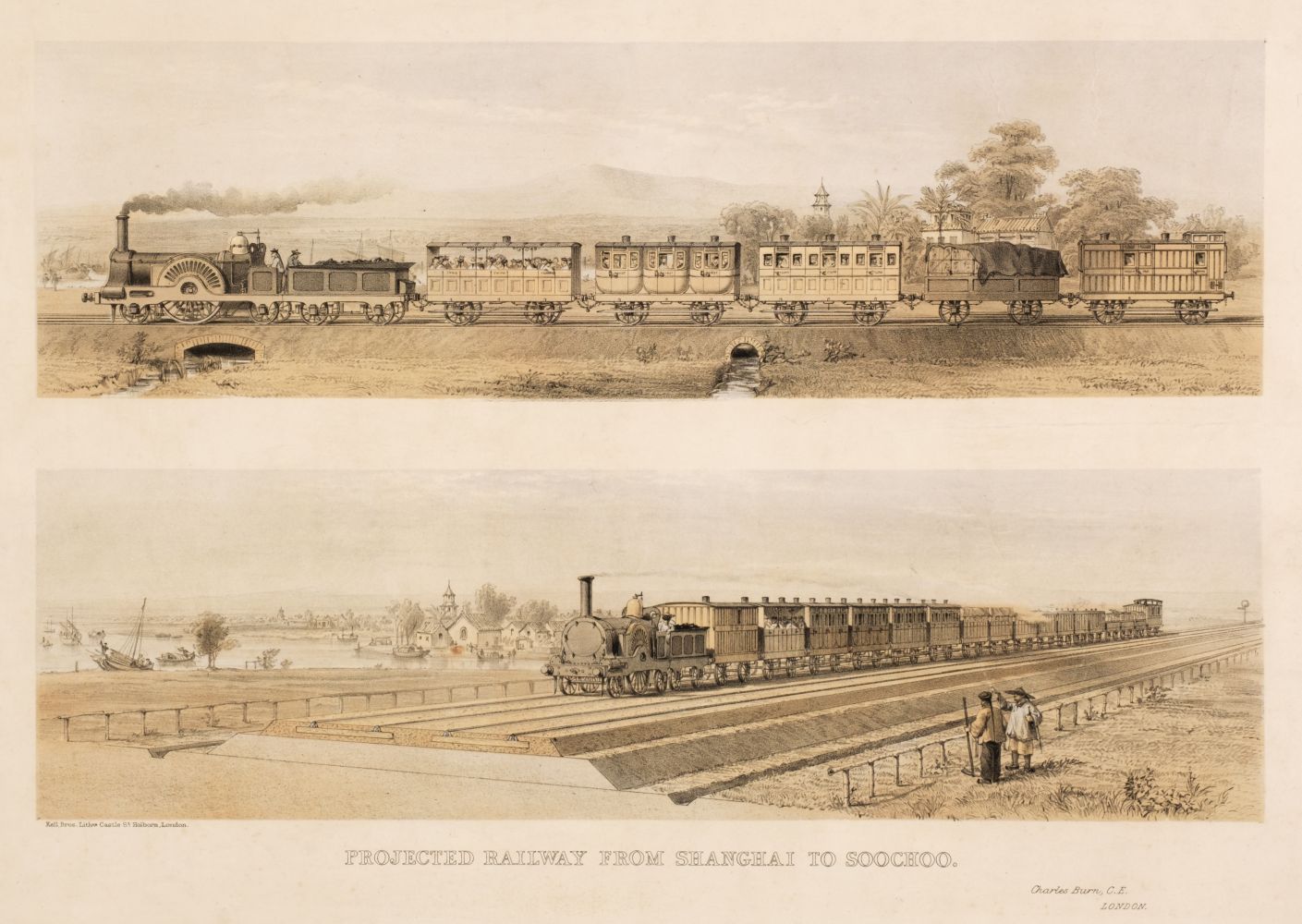 * Chinese Railway. Projected Railway from Shanghai to Soochoo, London: Charles Burn, circa 1850