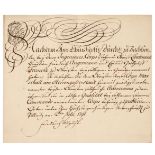 * Frederick Augustus I (1750-1827), Document Signed, ‘Friedrich Augustus’, Pillnitz, 2 July 1791