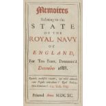 Pepys (Samuel). Memoires relating to the State of the Royal Navy, 1690