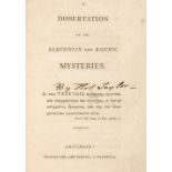 Taylor (Thomas). A Dissertation on the Eleusinian and Bacchic Mysteries, [1790]