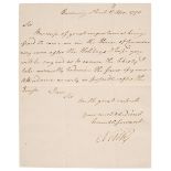* North (Lord, 1732-1792), Letter Signed, ‘North’, as Prime Minister, Downing Street, 17 April 1770
