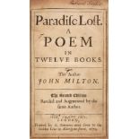 Milton (John). Paradise Lost. A Poem in Twelve Books, 2nd edition, 1674