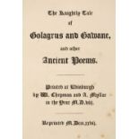 Golagrus and Gawane. The Knightly Tale, 1827