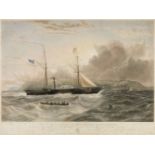 * Hunt (Charles). H. M. Steam Frigate "Geyser" when of Mt. Edgecombe..., 1841