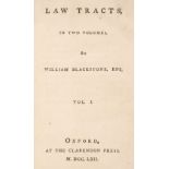 Blackstone (William). Law Tracts, 2 volumes, 1st edition, Oxford: Clarendon Press, 1762