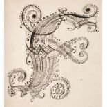 * Calligraphy. A manuscript booklet of initial letters, early 20th century