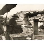 * Photographs. Winston Churchill painting outdoors in the South of France ...