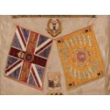 * Middlesex Regiment. A 1920s regimental embroidered silk picture