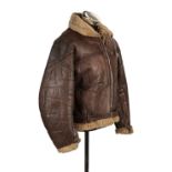 * Royal Air Force. A WWII period Irvin brown leather flying jacket