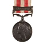 * Indian Mutiny Medal to Private D. Irewin, Madras Fusiliers
