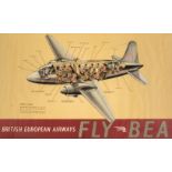 * British European Airways. A FLY BEA colour poster c.1950