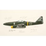 * Valo (John C., circa 1963-). Messerschmitt Me-262A-1, signed