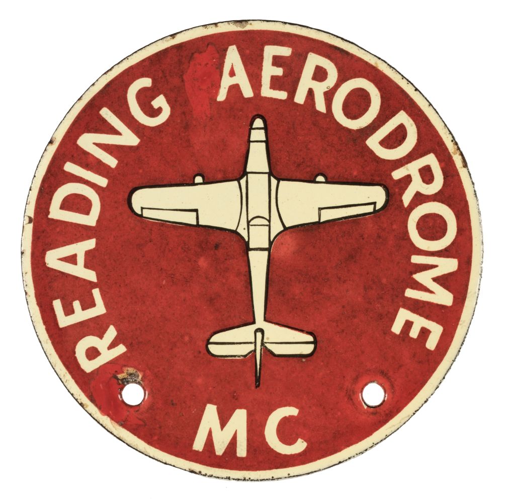 * Car Badge. Reading Aerodrome (RAF Woodley), Motor Club Car Badge, circa 1930s/40s