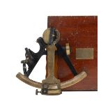 * Sextant. A cased Admiralty sextant by H. Hughes & Son, Ltd