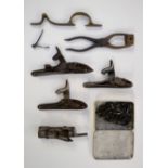 * Gunsmith Parts. Flintlock and percussion actions and other items