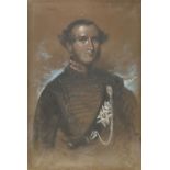 * MacDonald (Daniel, 1821-1853). Officer of the Kings Royal Rifle Corps, 1848, charcoal and chalks