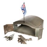 * WWI RFC. Toy Aeroplane Hangar By Lines Bros., circa 1916