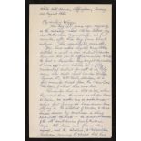 * Wallis (Barnes Neville, 1887-1979). Autobiographical notes in the form of an autograph letter