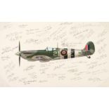 * Valo (John C., circa 1963-). Supermarine Spitfire Mk IX, signed