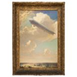 ARR * § Cooper (Alfred Egerton, 1883-1974). The R26 Airship over Norfolk, c. 1918, oil on canvas