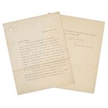 * Churchill (Winston Spencer). Typed Letter Signed, 'Winston S. Churchill', 7 September 1925