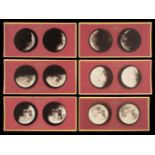 * Lunar Photographs. Set of 6 stereoscopic photographs of the moon taken by Warren De La Rue