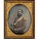 * Ninth-plate daguerreotype of a high-ranking British military officer, c.1855
