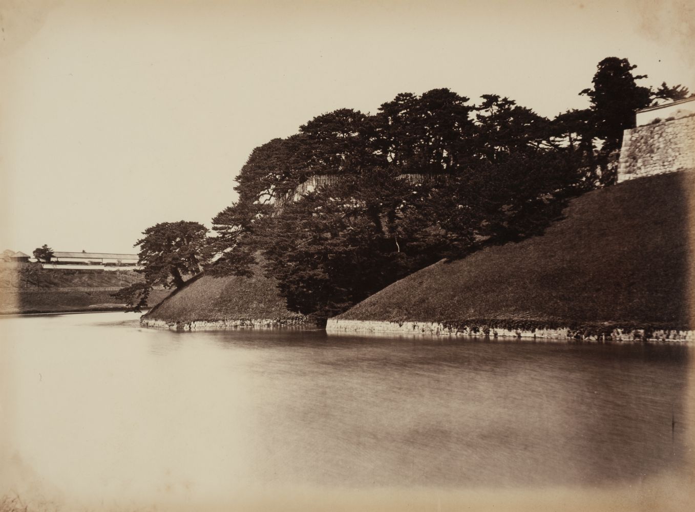 * Weed (Charles L). Moat of the Imperial Palace, Yeddo, [Edo Castle, Tokyo, Japan], c. 1867,