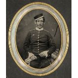 * Half-plate ambrotype of a soldier of the British Army, c.1860