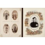* Military Officers. An album of 28 cabinet cards and 44 cartes de visite, c. 1870s and later