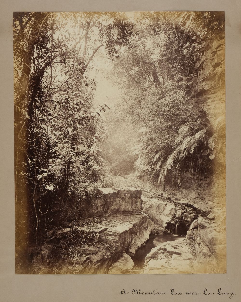 * Thomson (John, 1837-1921). A Mountain Stream near La-Lung [Lan-long], 1871, albumen print - Image 2 of 3