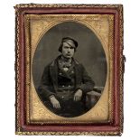 * Ninth-plate ambrotype of a British soldier, c.1860