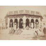 * India. Two lightly albumenised salt prints showing water wells in Mirzapur, north India, c. 1850s