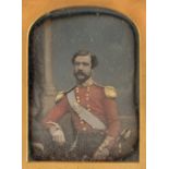 * Quarter-plate daguerreotype of a British officer by Antoine Claudet, c.1851