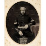 * Quarter-plate ambrotype of a Sergeant of the Royal Artillery, c.1860
