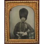 * Ninth-plate ambrotype of a soldier of the Guards, late 1850s
