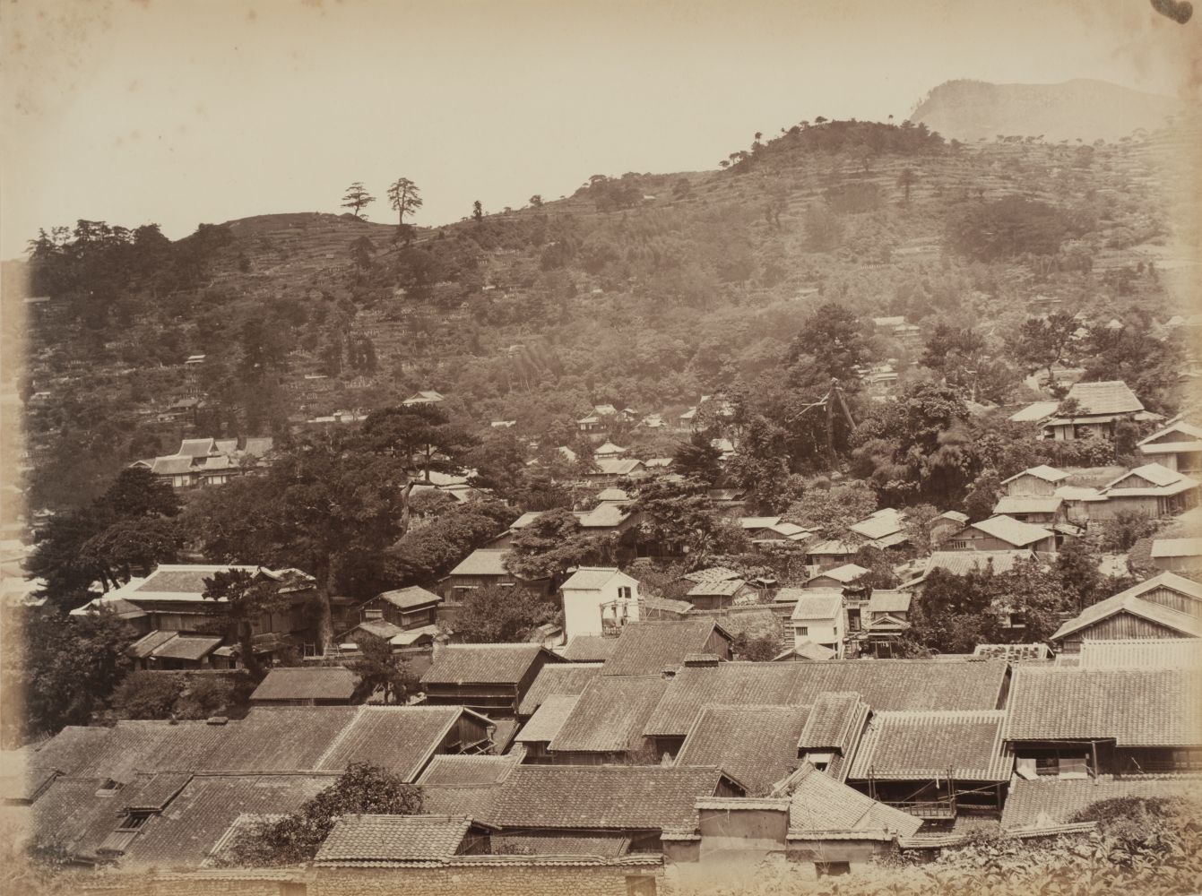 * Attrib. to Charles Leander Weed. Country View near Nagasaky, [Nagasaki, Japan], c. 1867