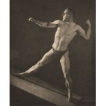 * Drtikol (Frantisek). A rare study of a male nude in athletic pose [Dr A. Wood Smith], 1930s